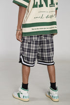 STEEPC Checkered Drawstrings Shorts