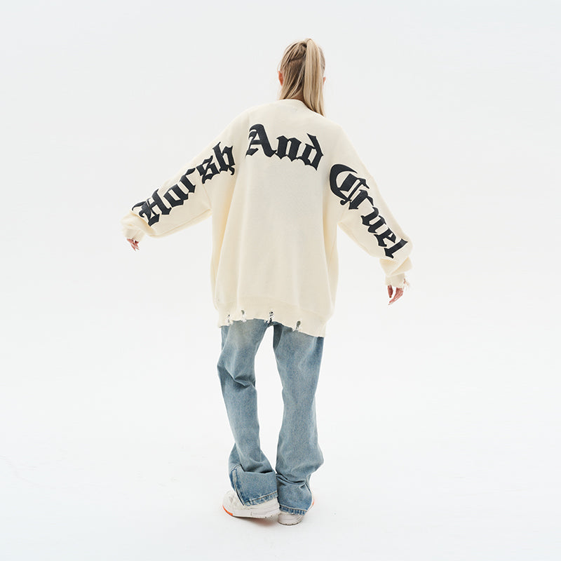 H/C Gothic Logo Printed Cardigan