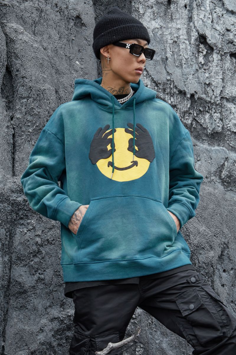 STEEPC Smiley Print Hoodie
