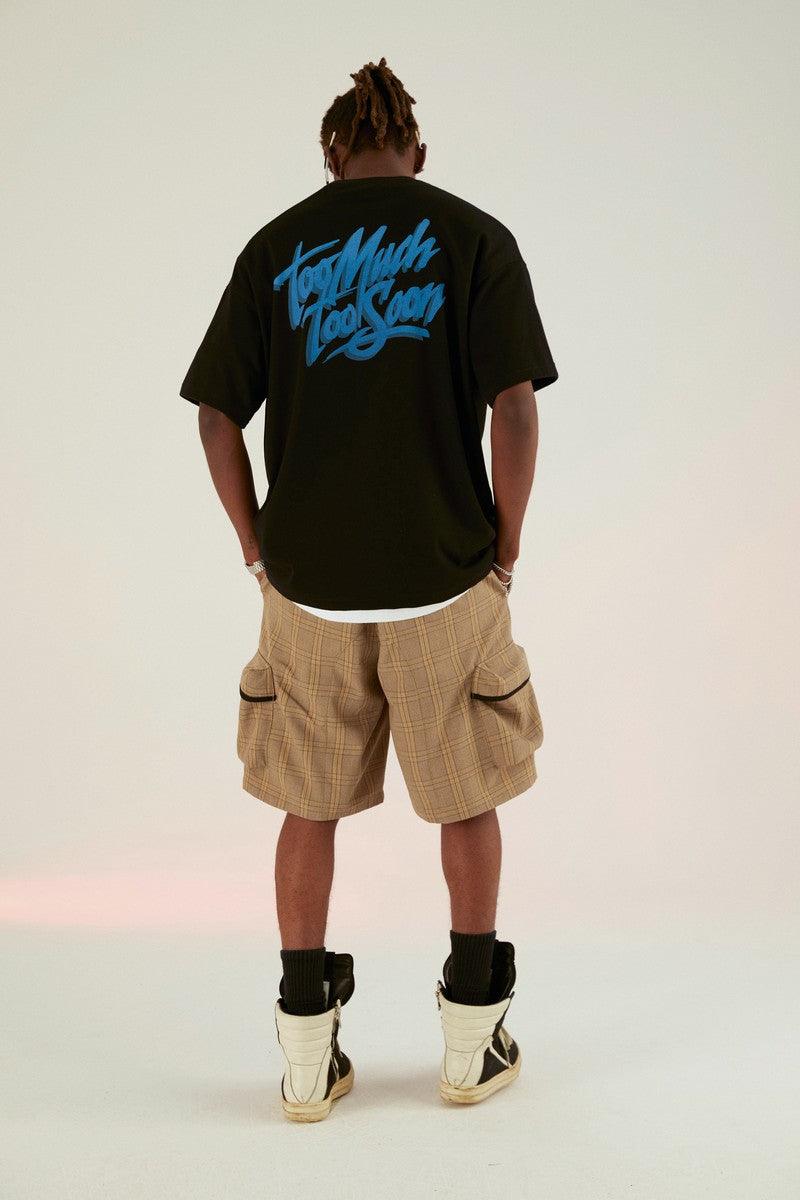 Empty Reference Coffee Plaid Functional Shorts