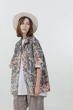 Error Code Flower Full Print Cuban Shirt