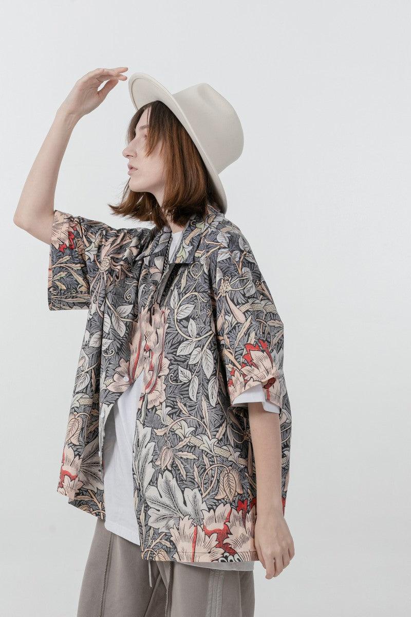 Error Code Flower Full Print Cuban Shirt