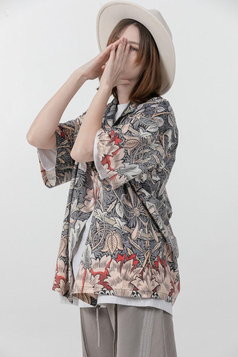 Error Code Flower Full Print Cuban Shirt
