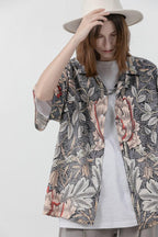 Error Code Flower Full Print Cuban Shirt