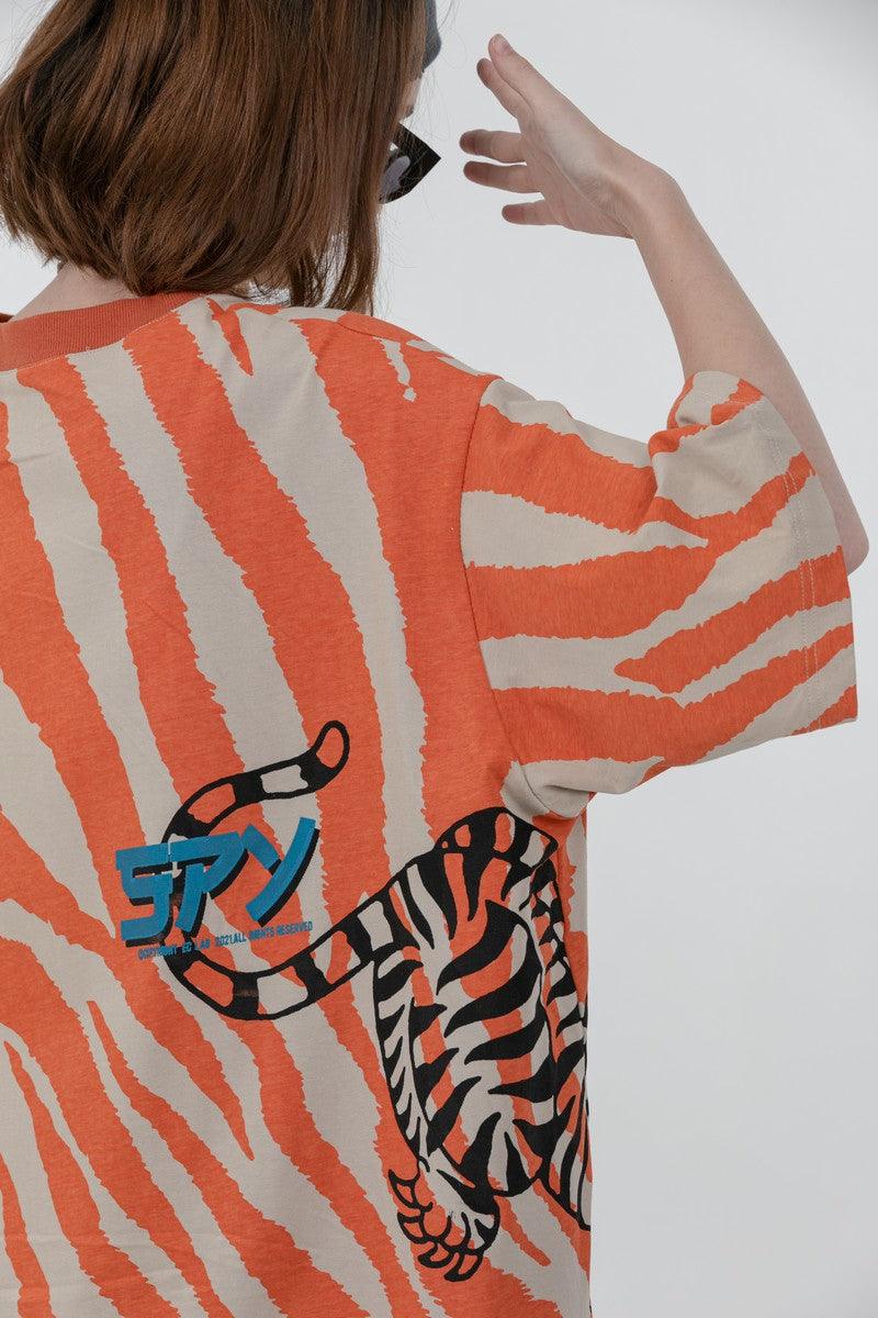 Error Code Tiger Print Tee