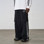 Striped Loose Cargo Trousers