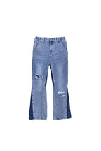 STEEPC Splash Ink Distressed Flared Jeans