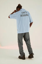 Empty Reference Smiley Graffiti Print Cuban Shirt
