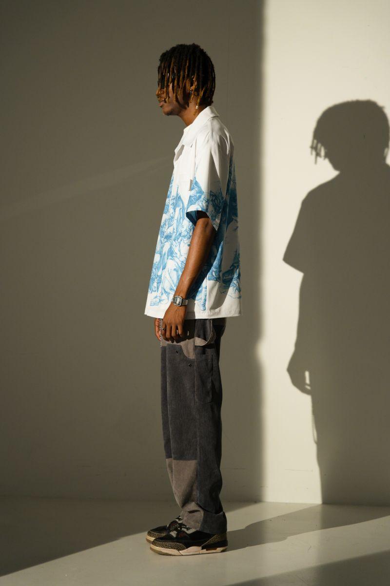 Empty Reference Corduroy Patches Trousers