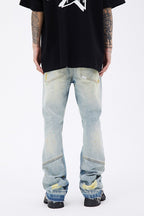 Splash Ink Washed Flared Jeans