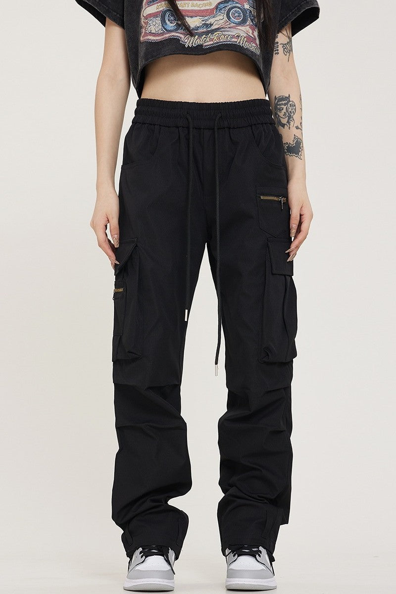 Multi-Pocket Loose Straight Cargos
