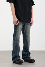 Washed Flared Retro Jeans