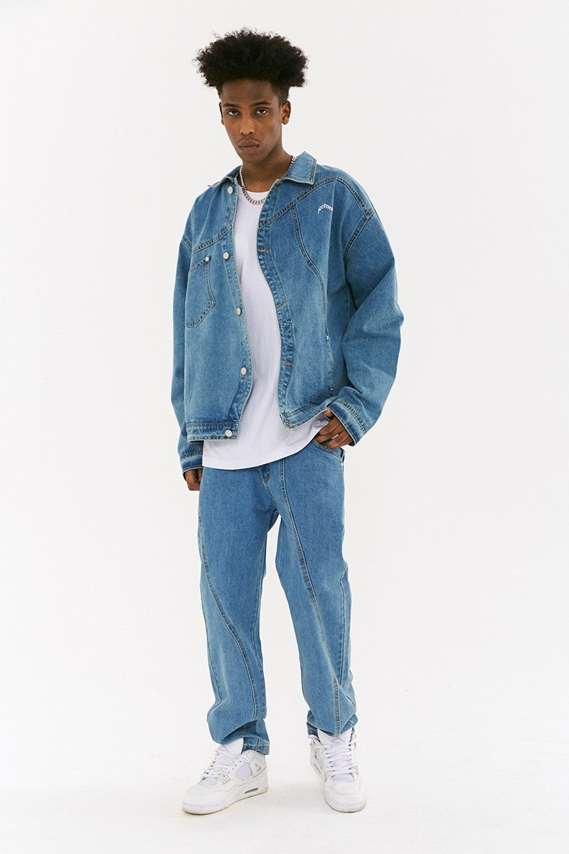 RMY Logo Irregular Jeans