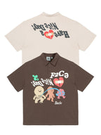 F2CE Foam Print Graffiti Polo Shirt