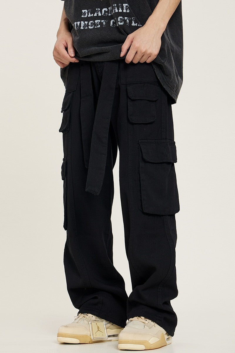 Multi Pocket Straight Trousers