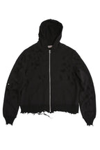 Unknown World Distressed Zipper Hoodie