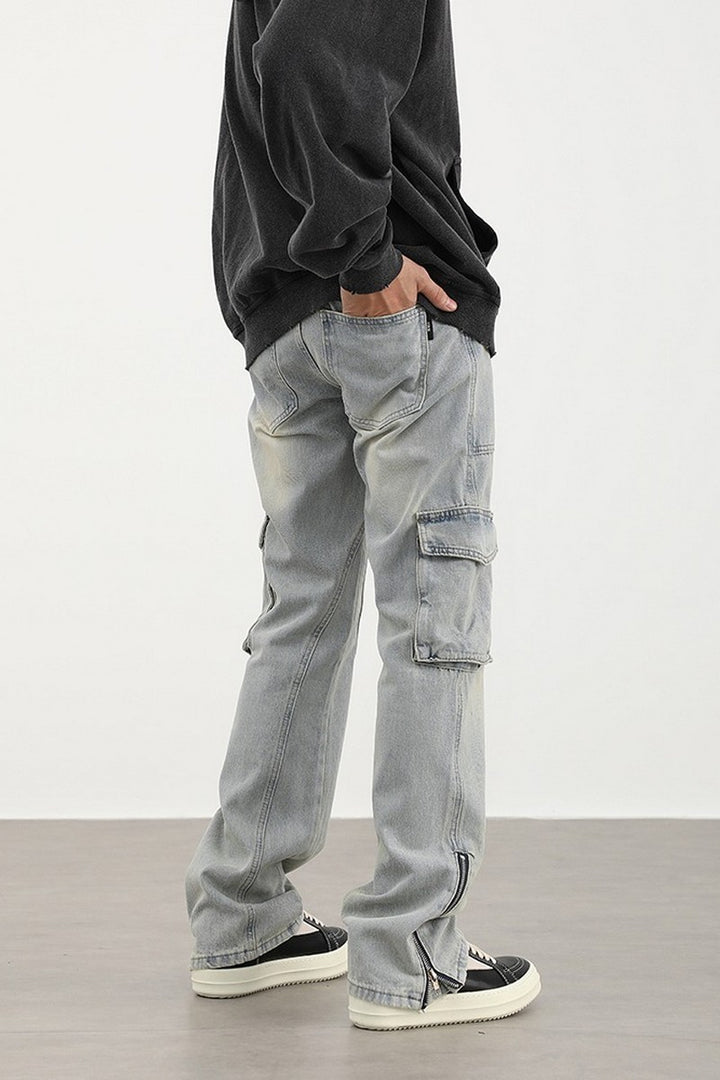 CZ Multi Pocket Zip Jeans