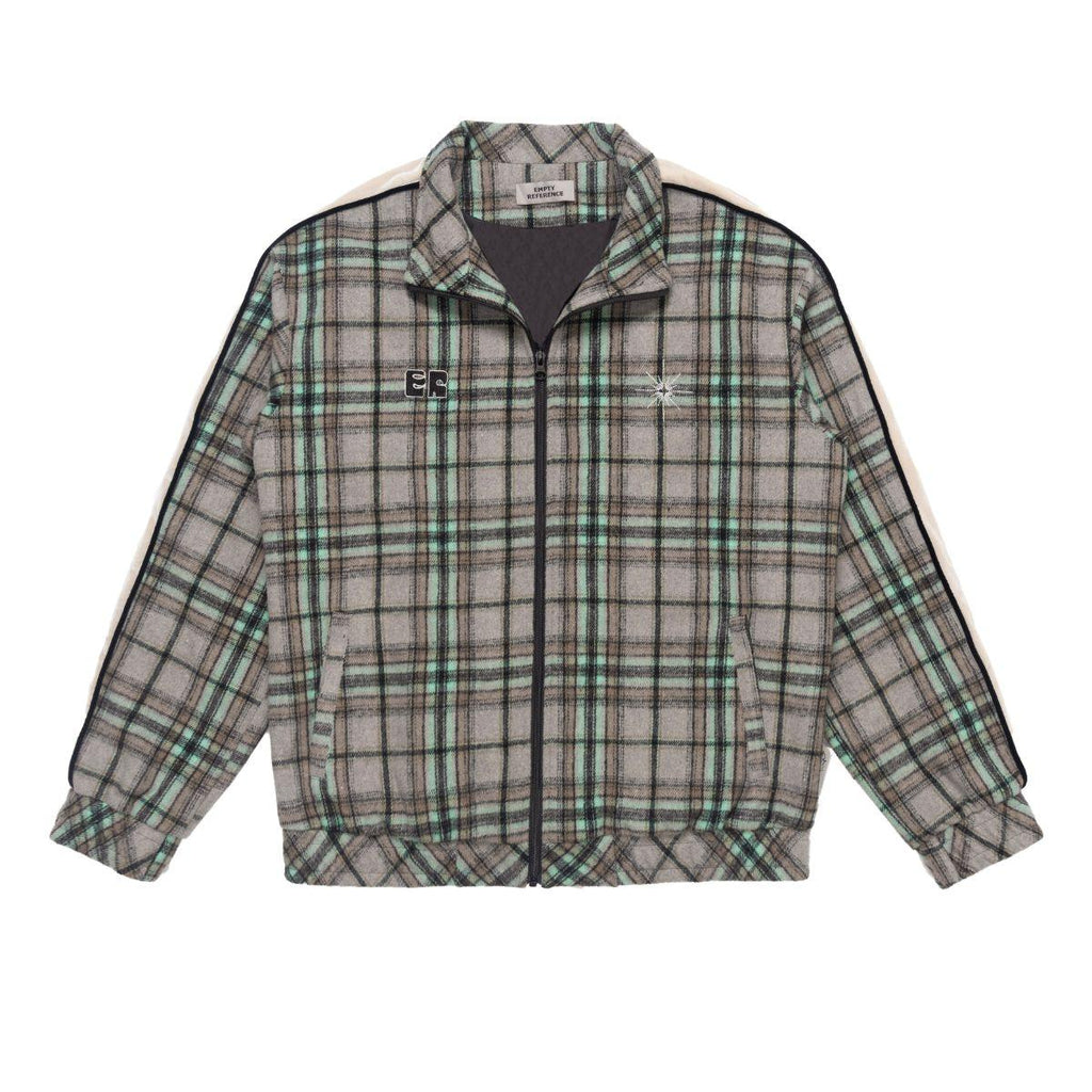 Empty Reference Plaid Woolen Retro Jacket