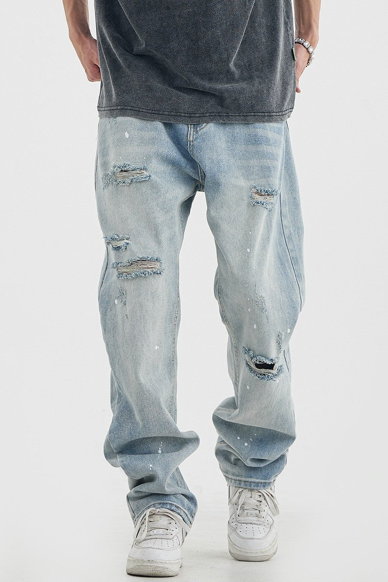 Washed Splash Ink Jeans