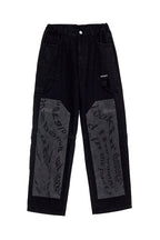 STEEPC Black Patch Loose Jeans