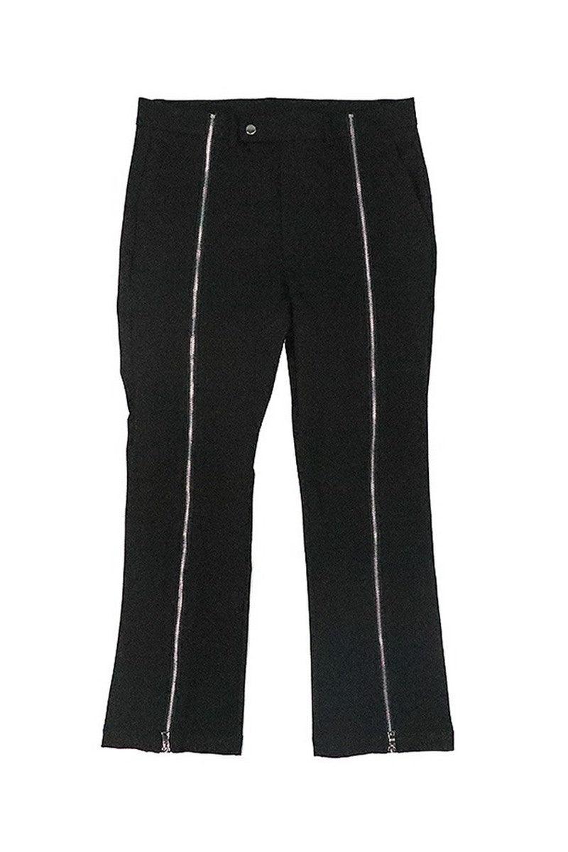 CZ Zipper Straight Flared Trousers