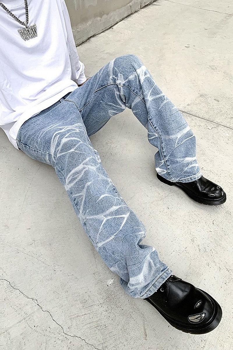 CZ Tie Dyed Flared Jeans