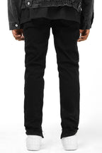 CZ Zipper Straight Washed Jeans