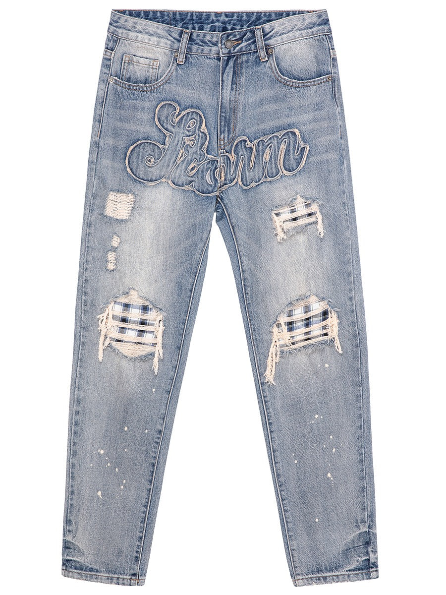 F2CE Storm Embroidered Straight Jeans