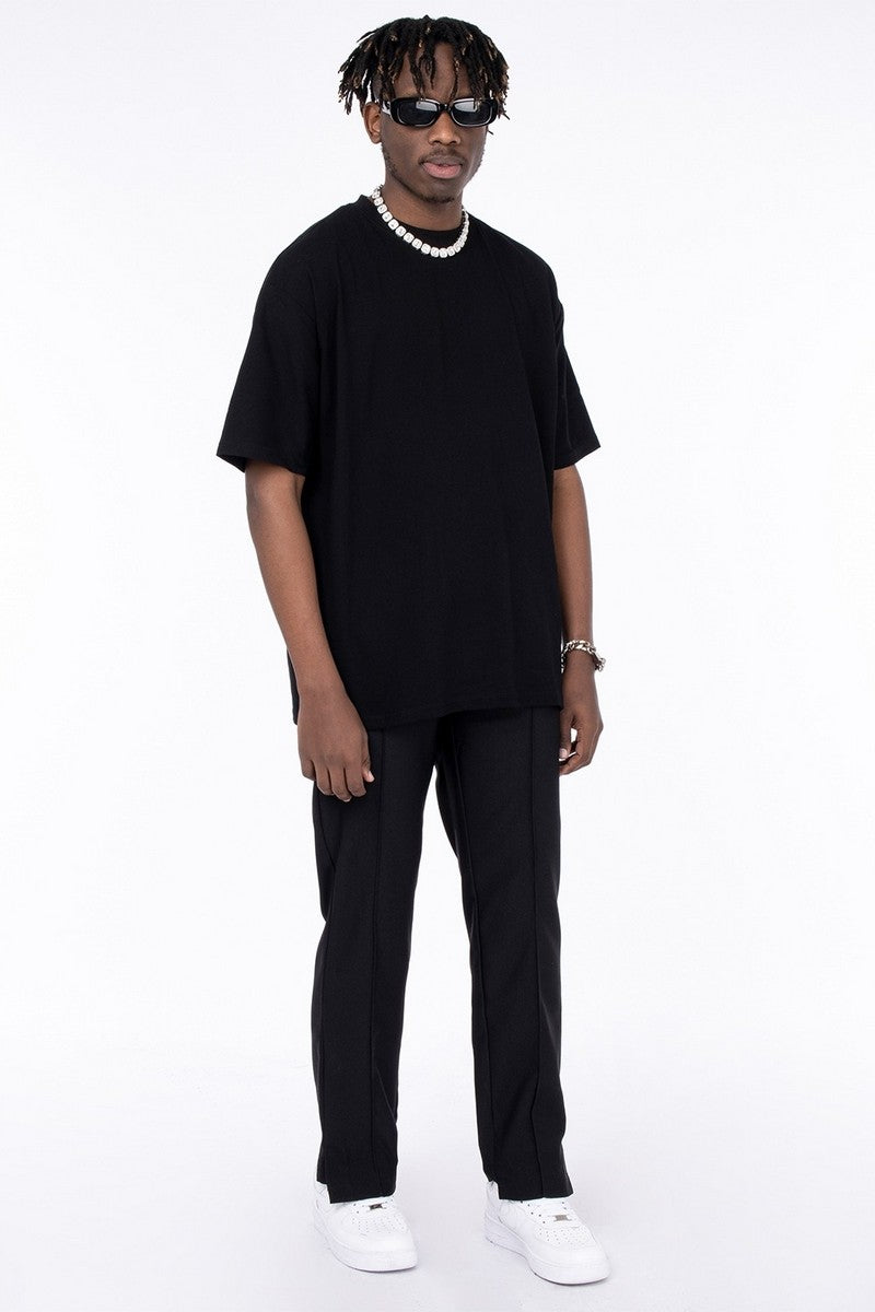 Slit Straight Trousers