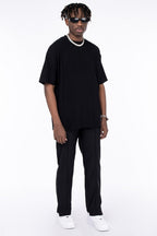 Slit Straight Trousers