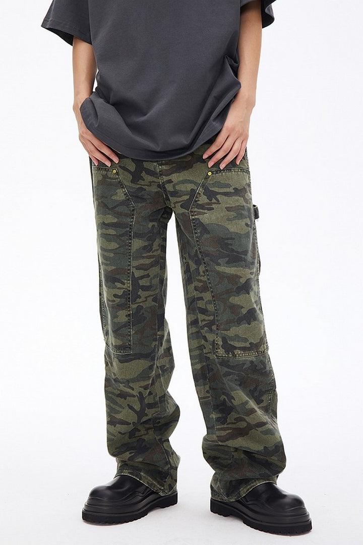 CZ Washed Camo Loose Trousers