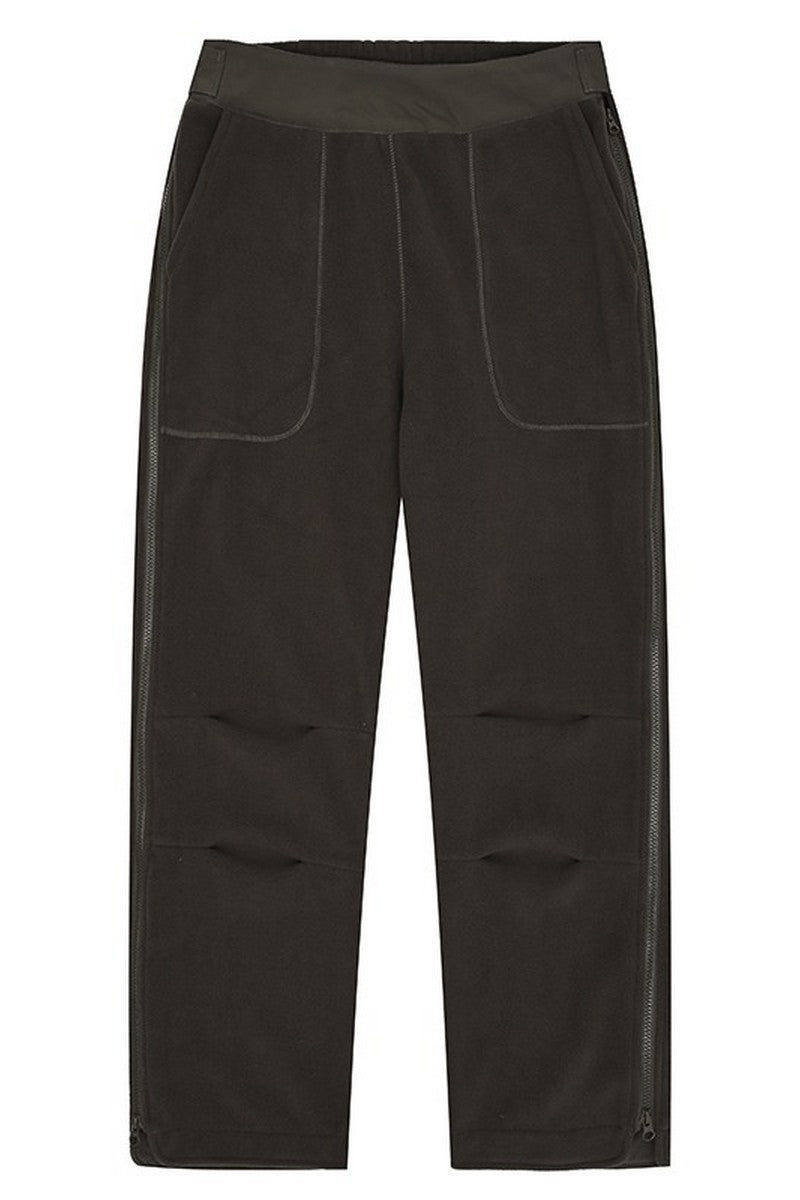 OO Fleece Zipper Loose Trousers