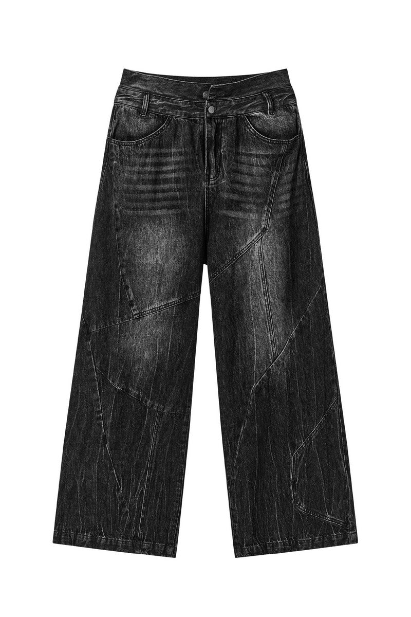Oversized Washed Jeans