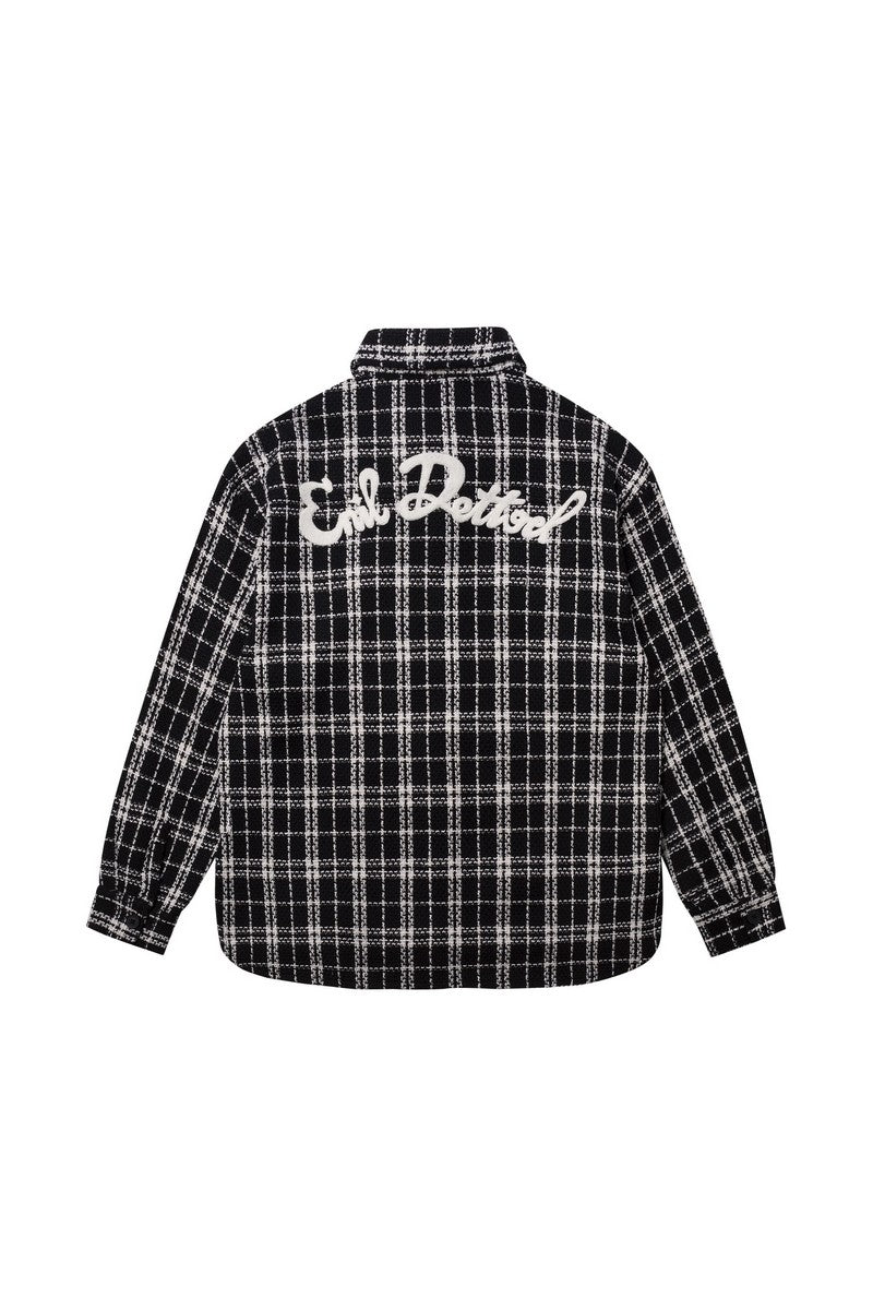 STEEPC Embroidered Logo Plaid Jacket