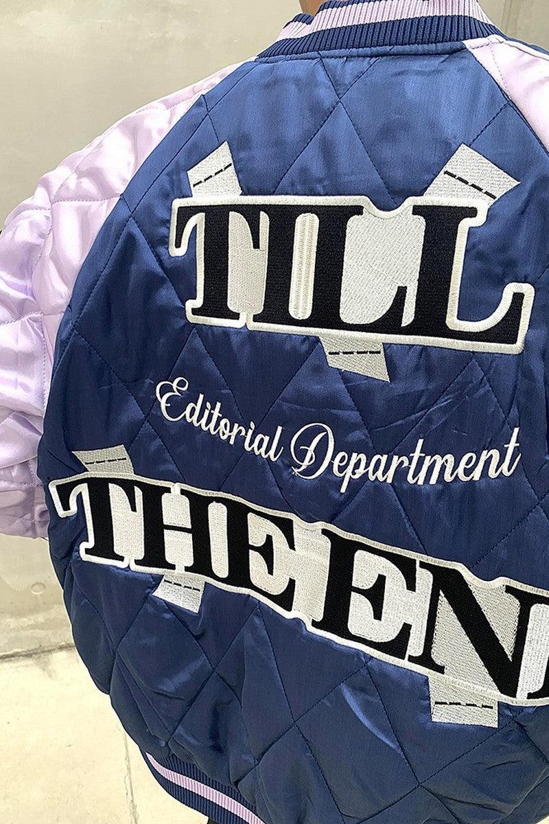 CZ Embroidered Logo Padded Varsity Jacket