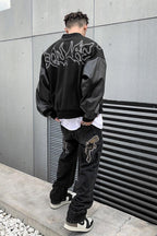 CZ Embroidered Retro Varsity Jacket