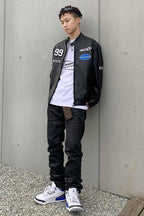 CZ Black Straight Jeans