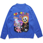 CZ Halloween Cartoon Logo Knit Sweater