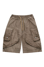 STEEPC Heavy-Washed Loose Shorts