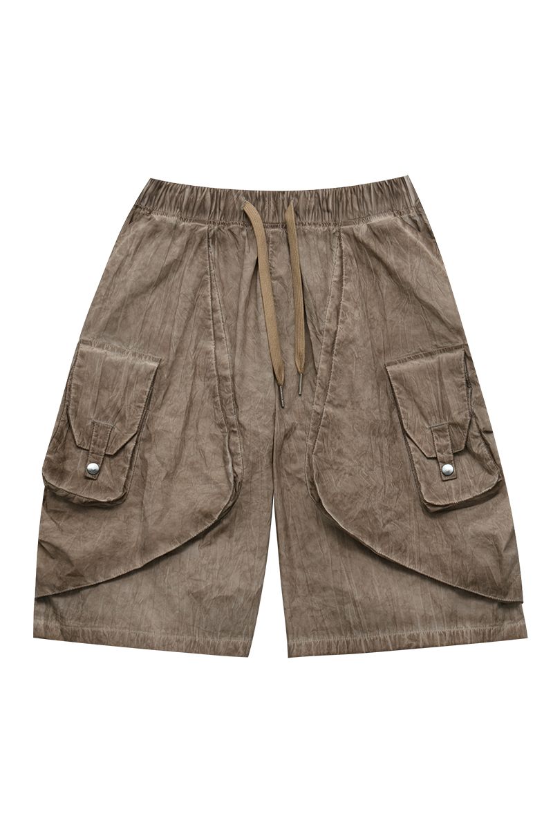 STEEPC Heavy-Washed Loose Shorts