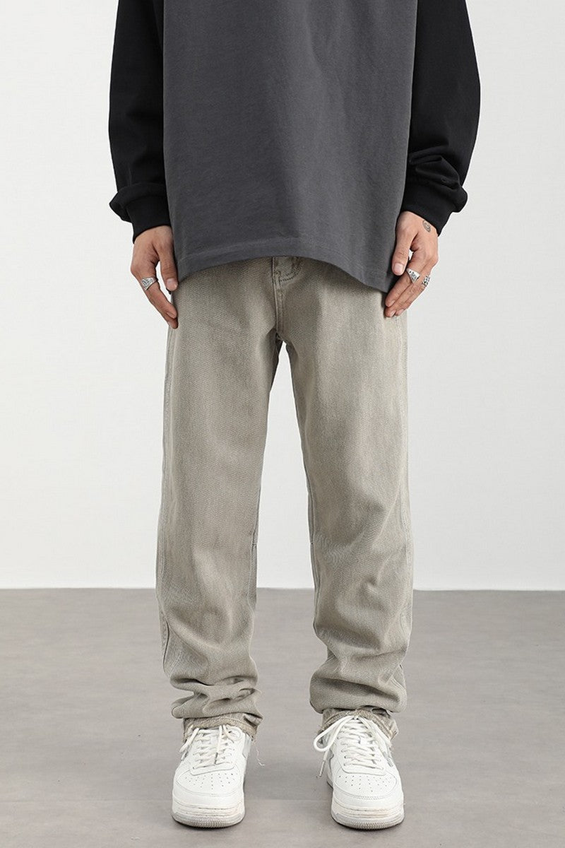 Washed Gray Loose Jeans - EU Only