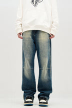 Washed Straight Retro Jeans