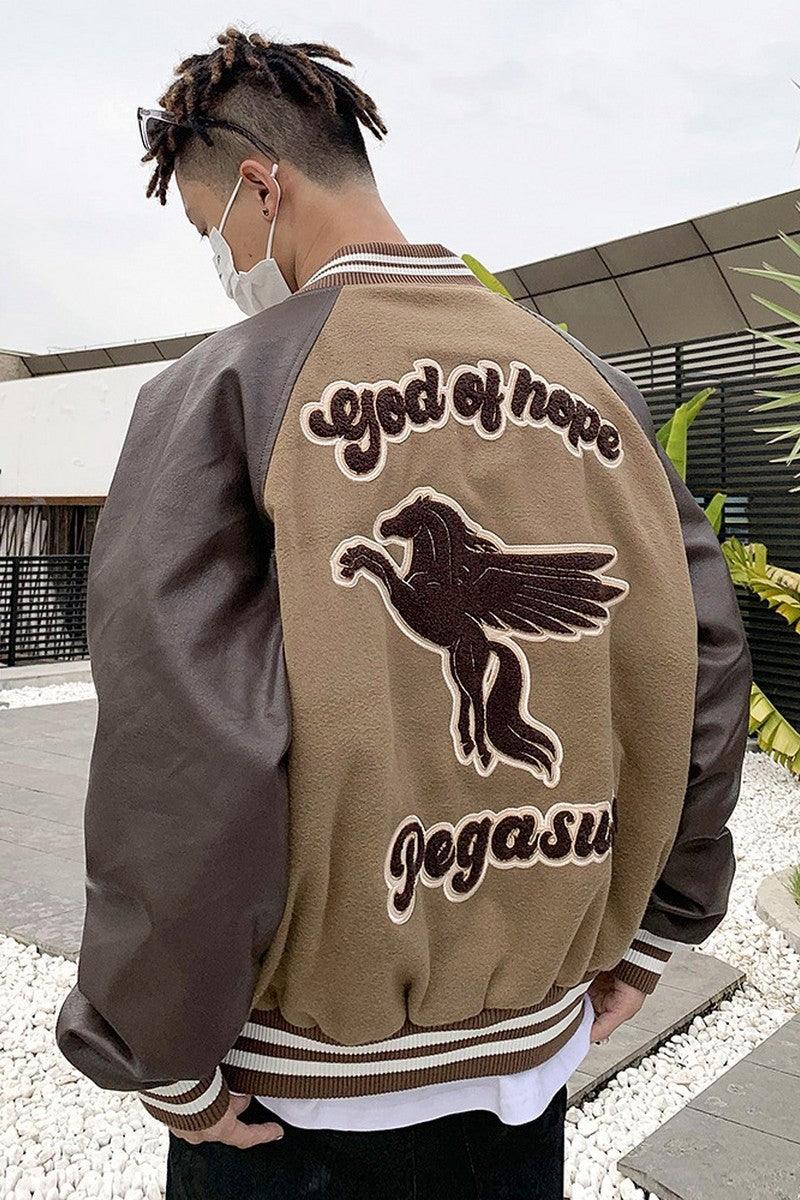 CZ Pegasus Embroidered Varsity Jacket