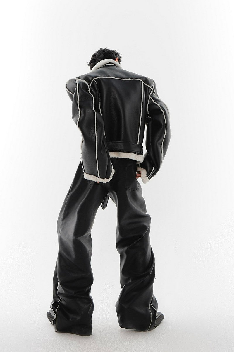 AC PU Leather Structure Jacket