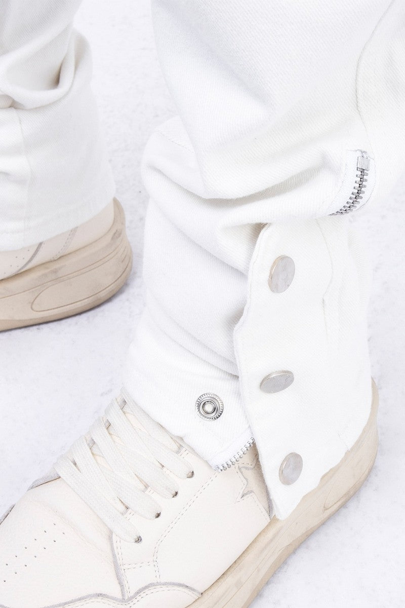 Buttons Straight Denim