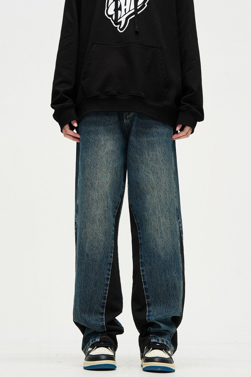 Washed Straight Flared Jeans