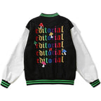 CZ Mushroom Embroidered Varsity Jacket