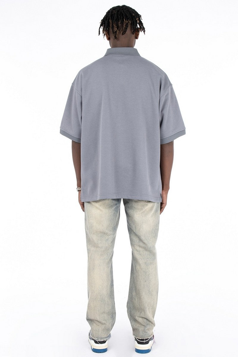 CZ Distressed Straight Washed Jeans