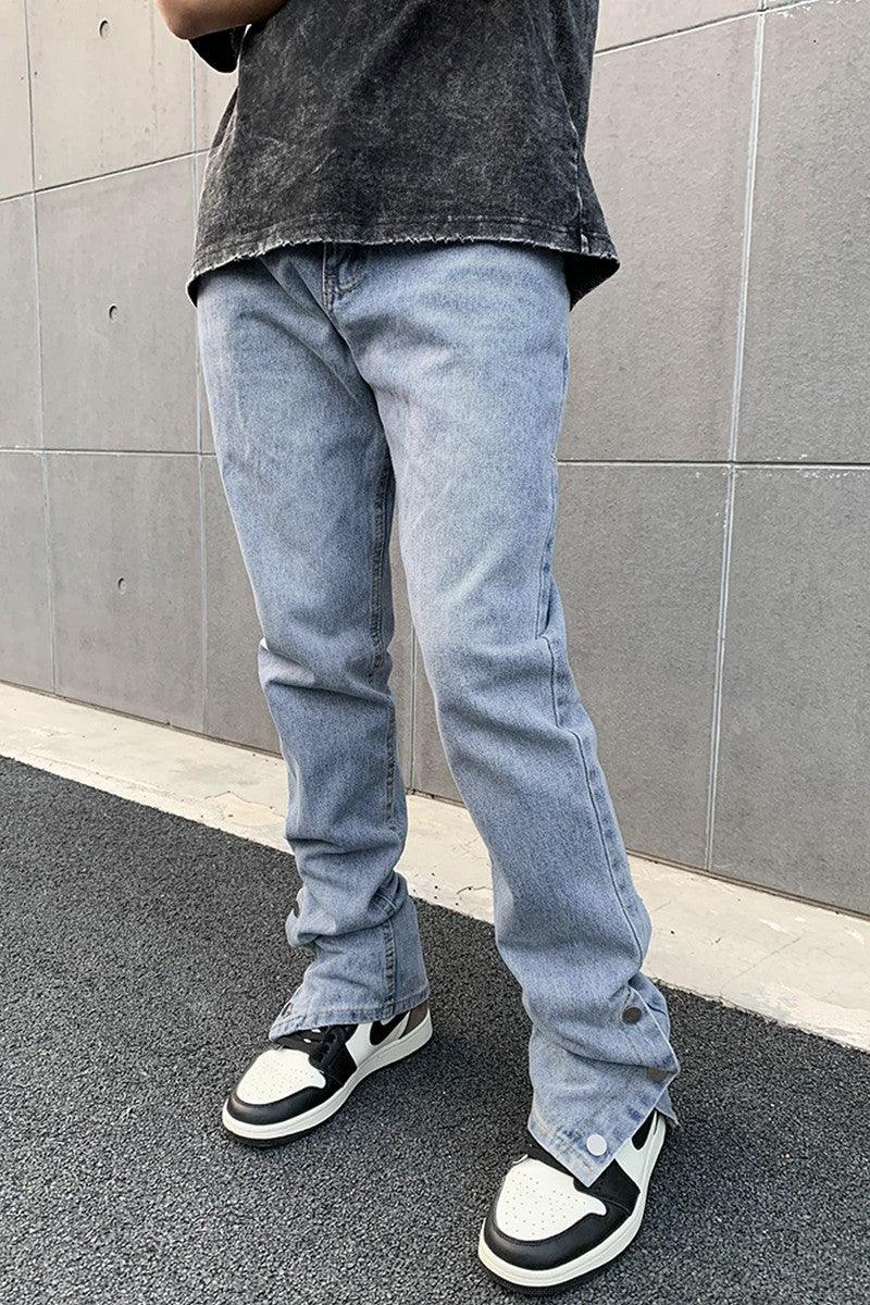 CZ Washed Adjustable Loose Jeans
