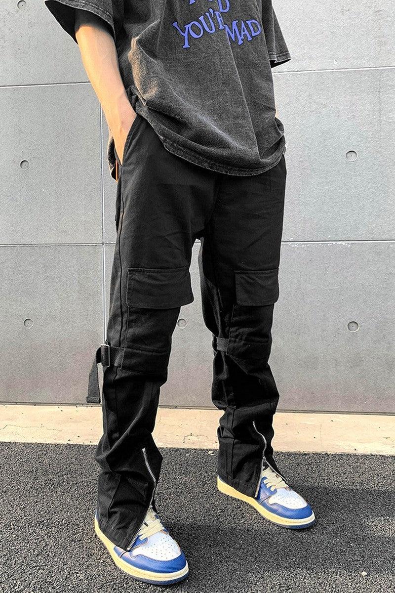 CZ Zipper Multi-Pocket Straight Trousers